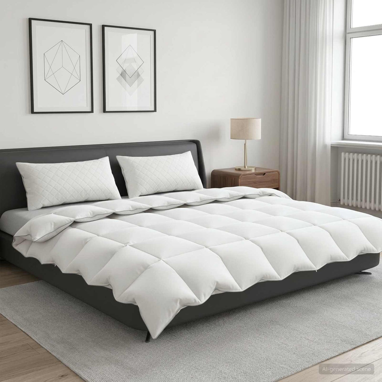 Piumone FULDA 220 x 260 cm Inverno 300 GSM 90% piuma d'oca
