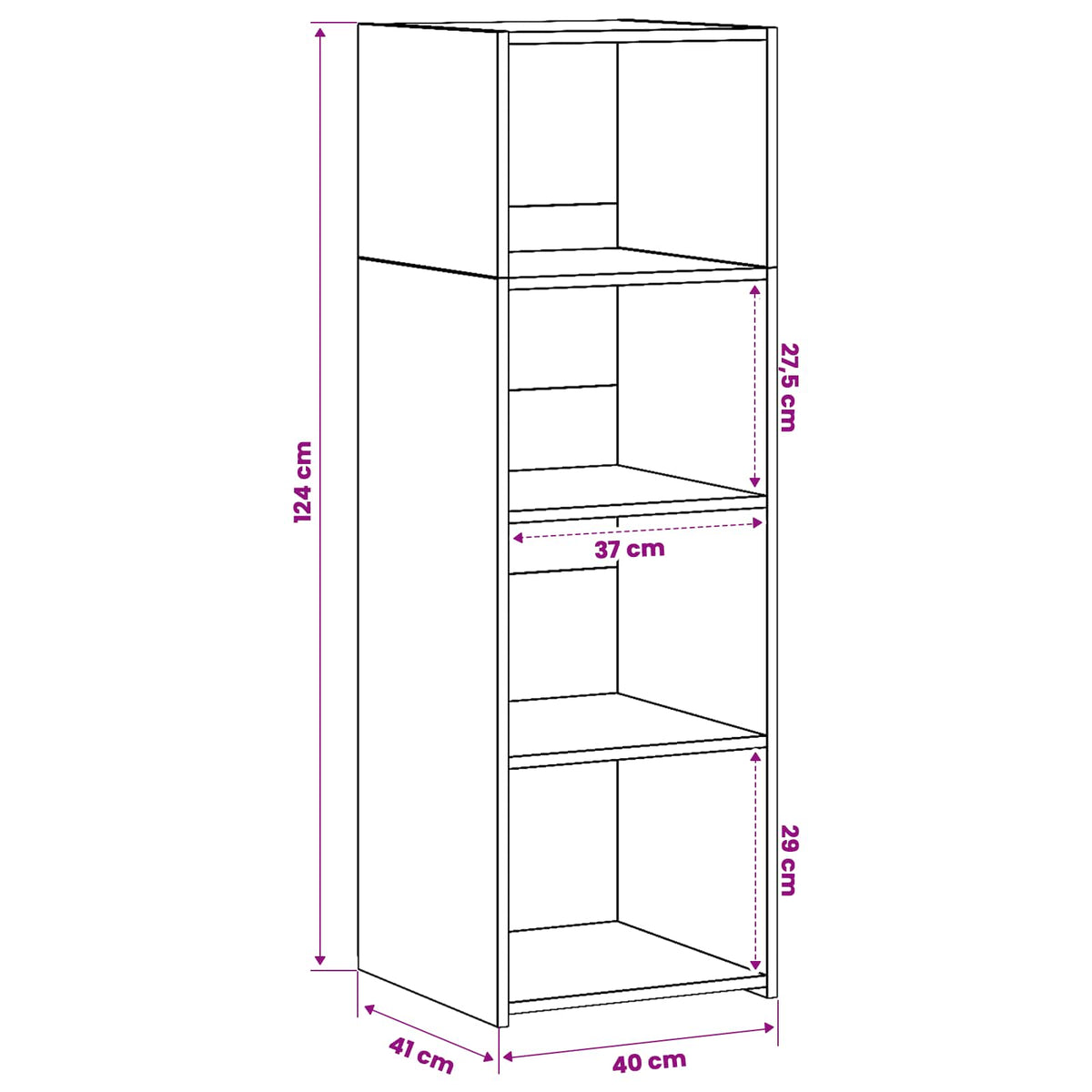 Credenza Rovere Artigianale 40 x 41 x 124 cm | homemem39
