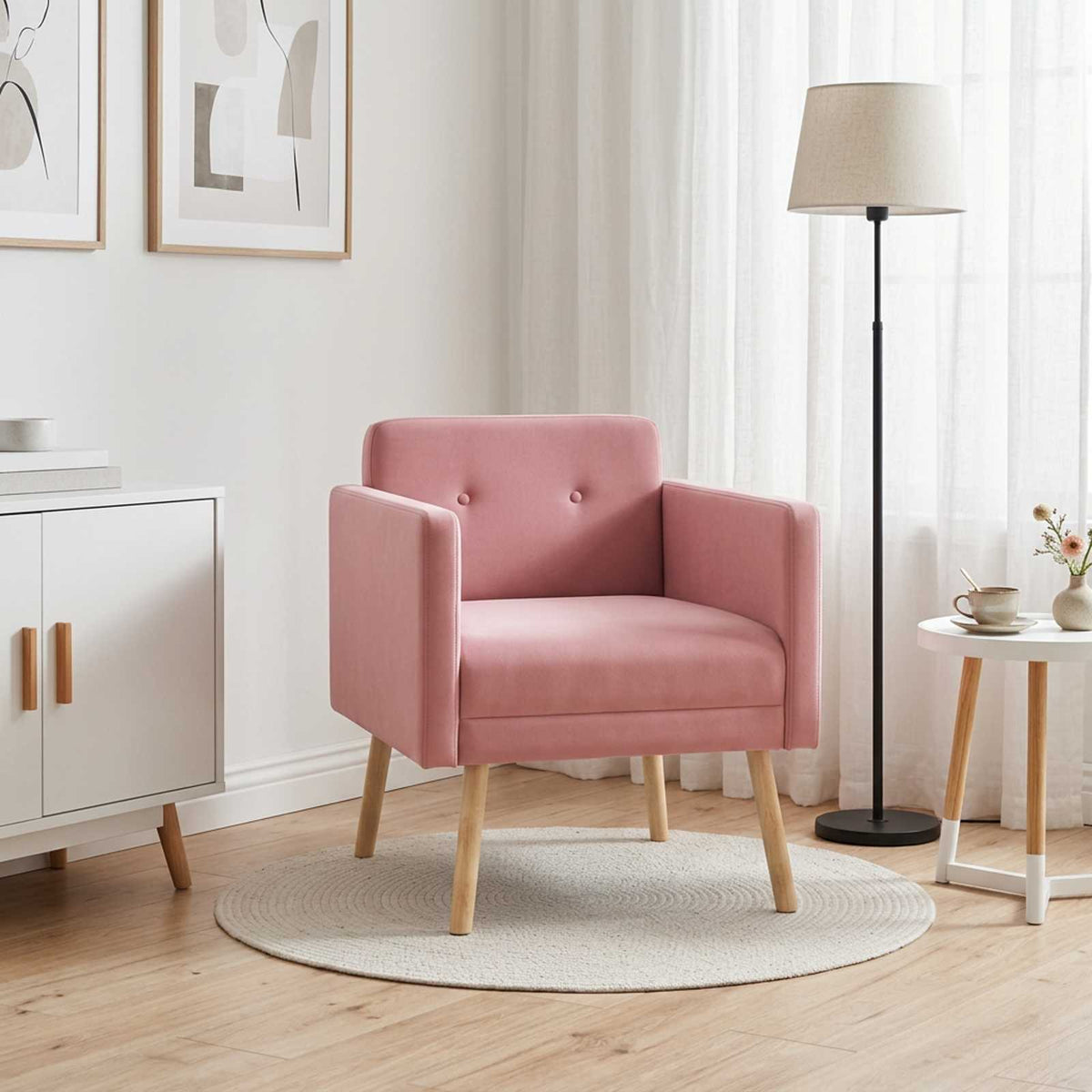 Poltrona decorativa Rosa Velluto | homemem39