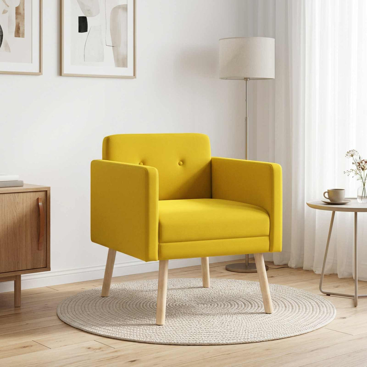 Poltrona decorativa Giallo Velluto | homemem39