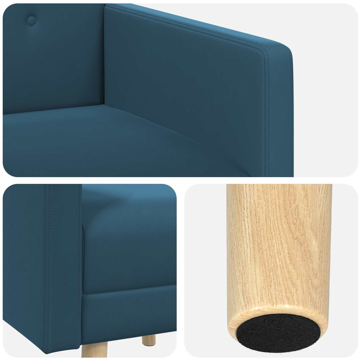 Poltrona decorativa Blu Velluto | homemem39