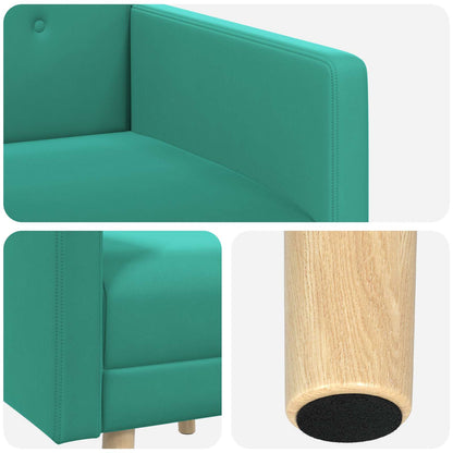 Poltrona decorativa Turchese Velluto | homemem39