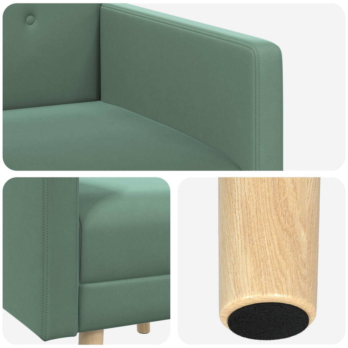 Poltrona decorativa Verde Mare Velluto | homemem39