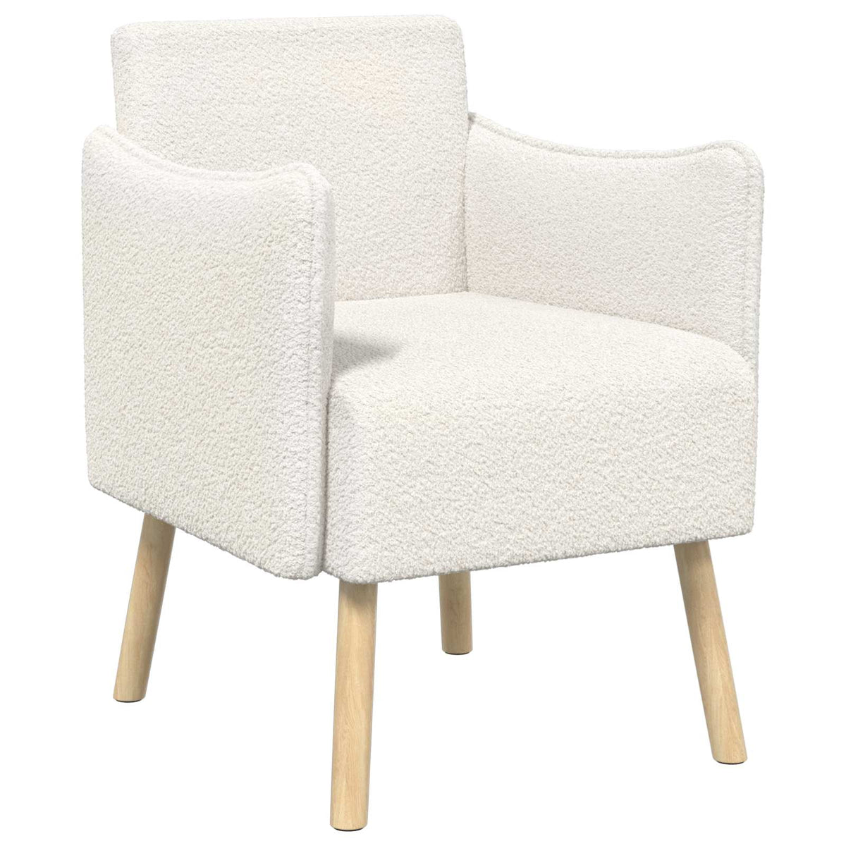 Sedia d'accento Crema Bouclé