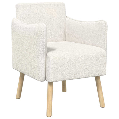 Sedia d'accento Crema Bouclé