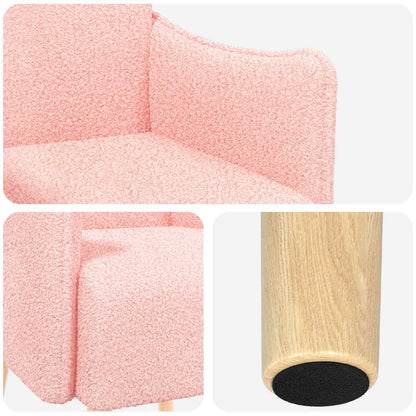 Sedia d'accento Rosa Bouclé | homemem39