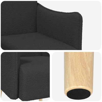 Sedia d'accento Grigio Scuro Bouclé