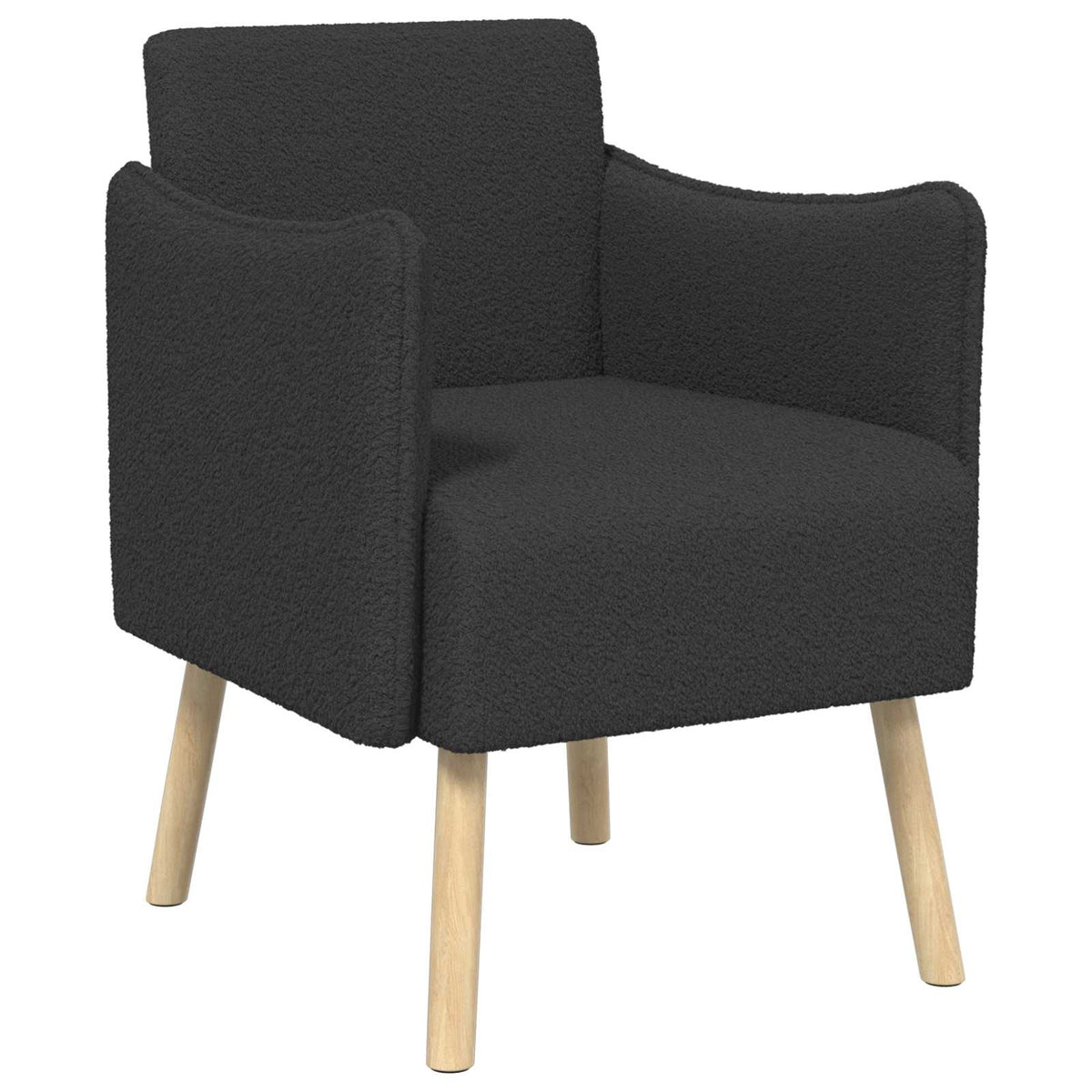 Sedia d'accento Grigio Scuro Bouclé