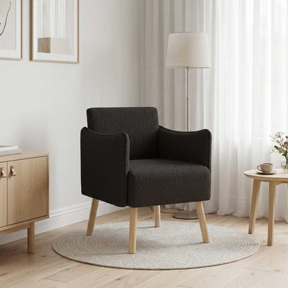 Sedia d'accento Nero Bouclé