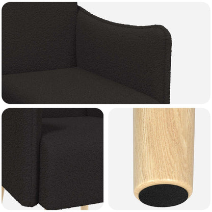 Sedia d'accento Nero Bouclé