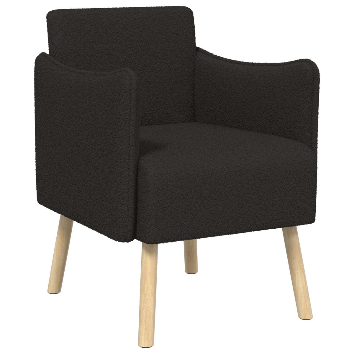 Sedia d'accento Nero Bouclé
