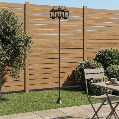 Lampione a 3 teste Nero 16 x 16 x 187 cm Alluminio e ABS | homemem39