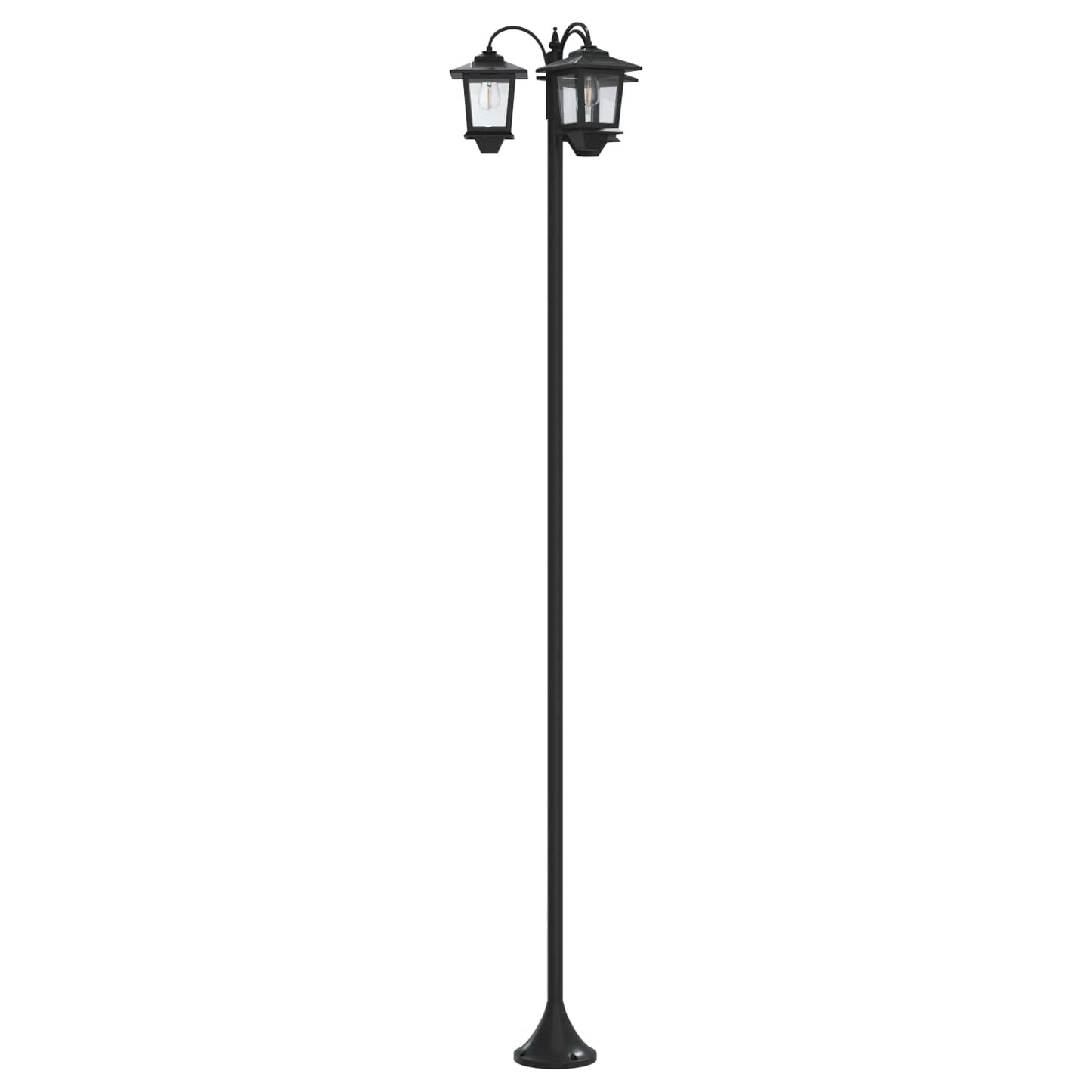 Lampione a 3 teste Nero 16 x 16 x 187 cm Alluminio e ABS | homemem39