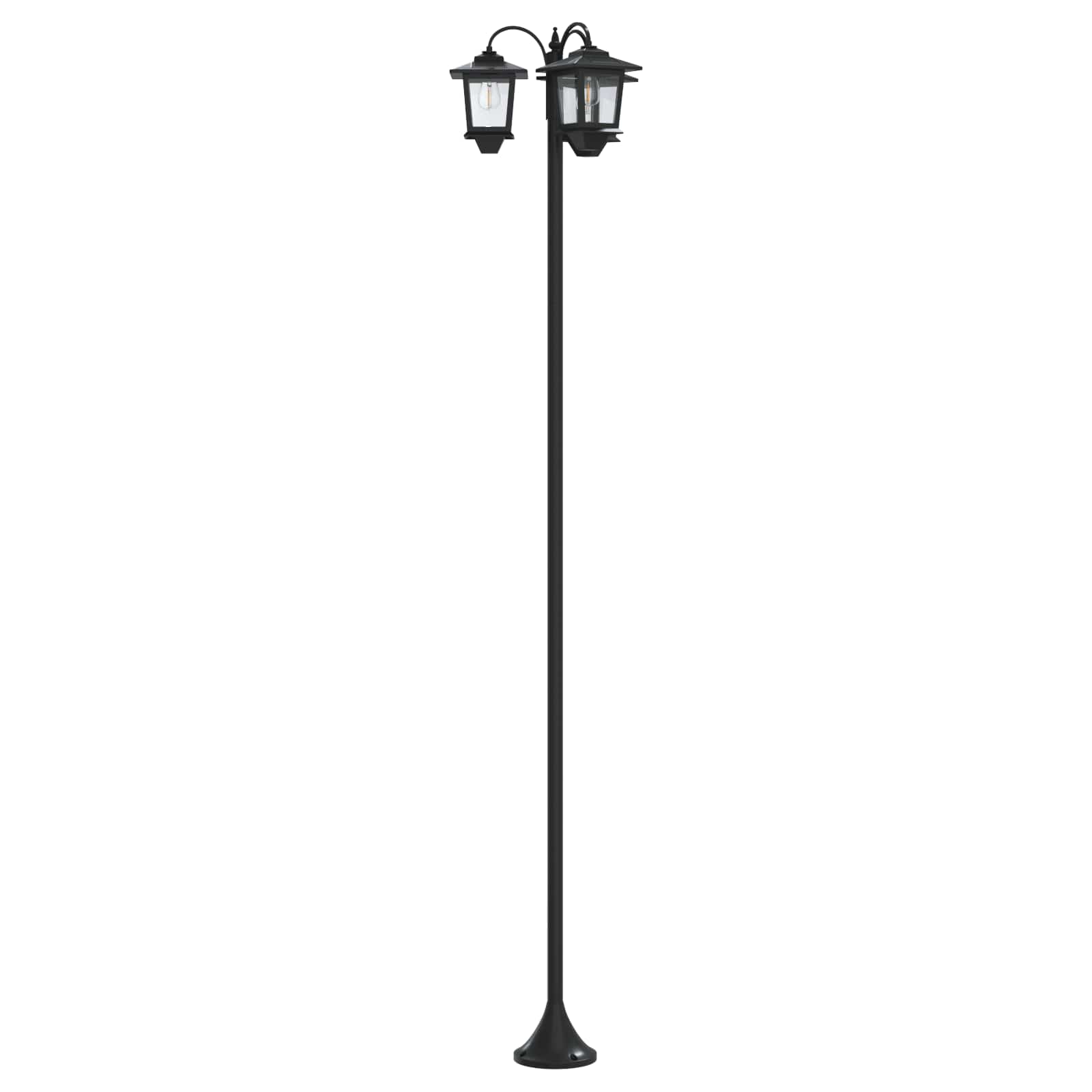 Lampione a 3 teste Nero 16 x 16 x 187 cm Alluminio e ABS | homemem39