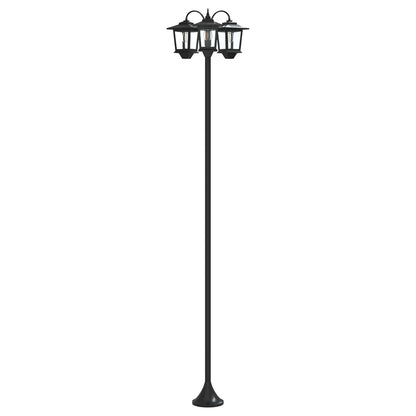 Lampione a 3 teste Nero 16 x 16 x 187 cm Alluminio e ABS | homemem39