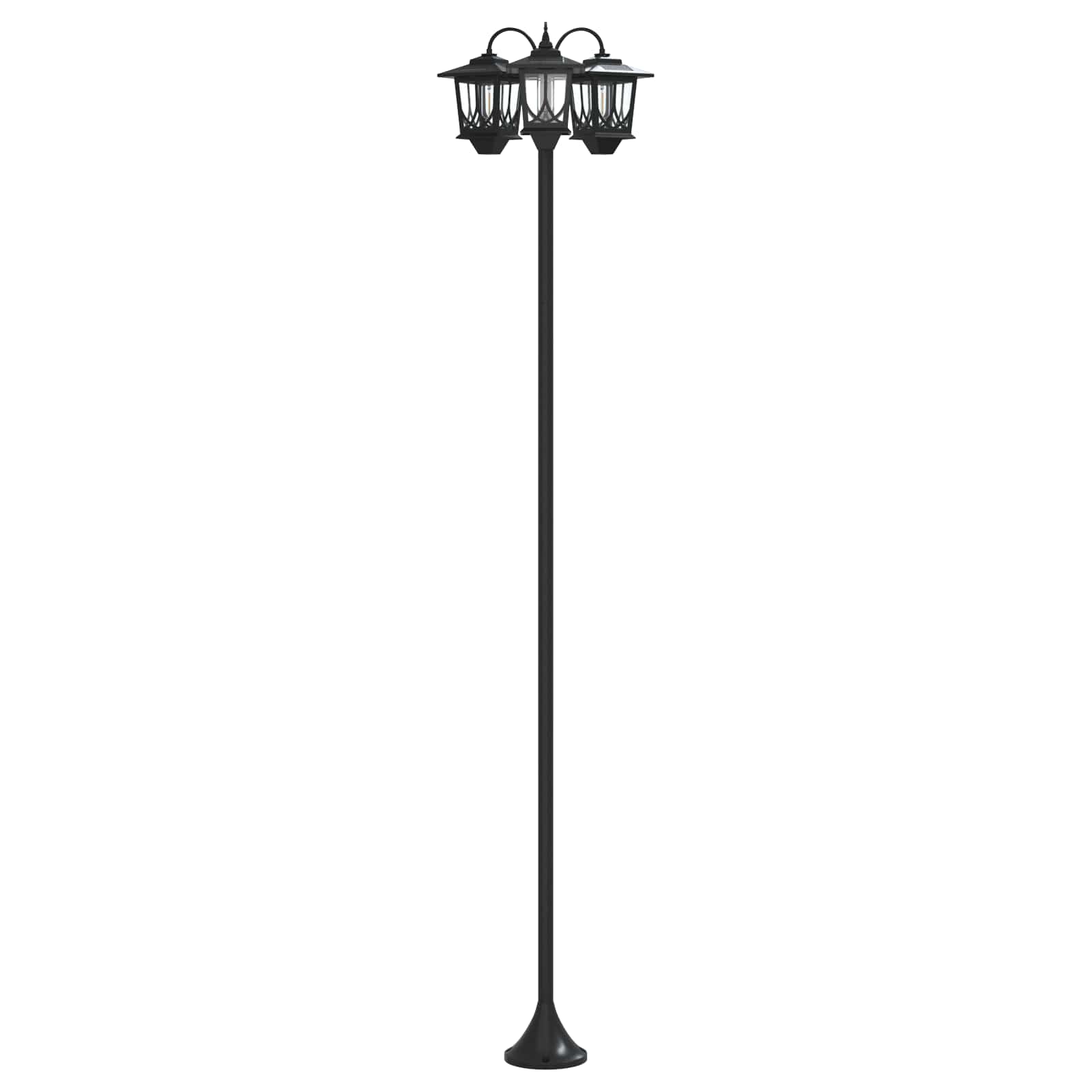 Lampione a 3 teste Nero 16 x 16 x 187 cm Alluminio e ABS | homemem39