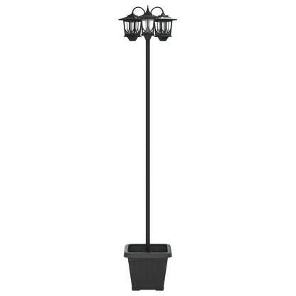Lampione a 3 teste Nero 32 x 32 x 188 cm Alluminio e ABS | homemem39