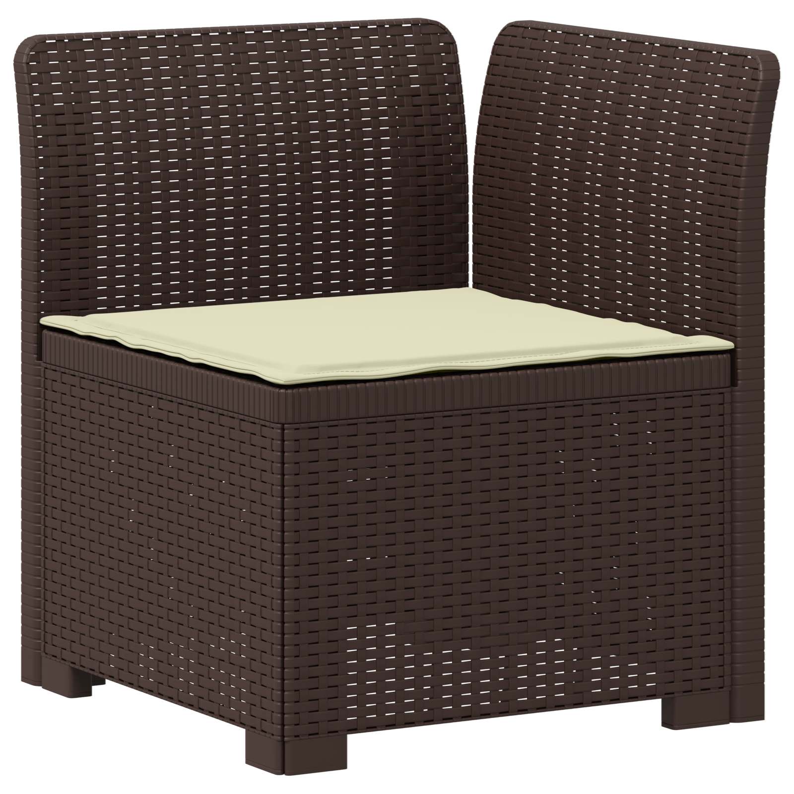 Divano da Giardino a 4 Posti con Cuscini in Stile Rattan PP | homemem39