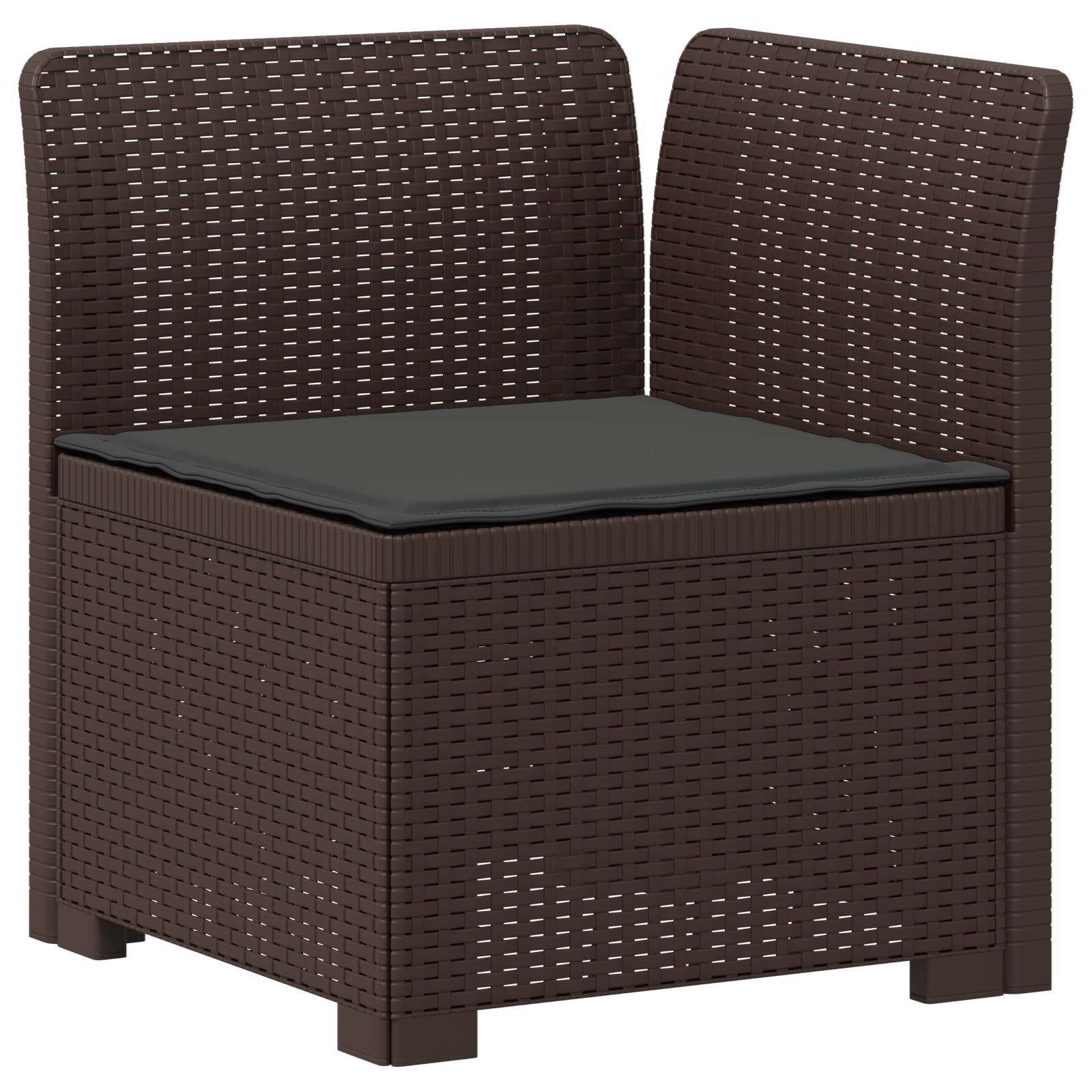 Divano da Giardino a 4 Posti con Cuscini in Stile Rattan PP | homemem39