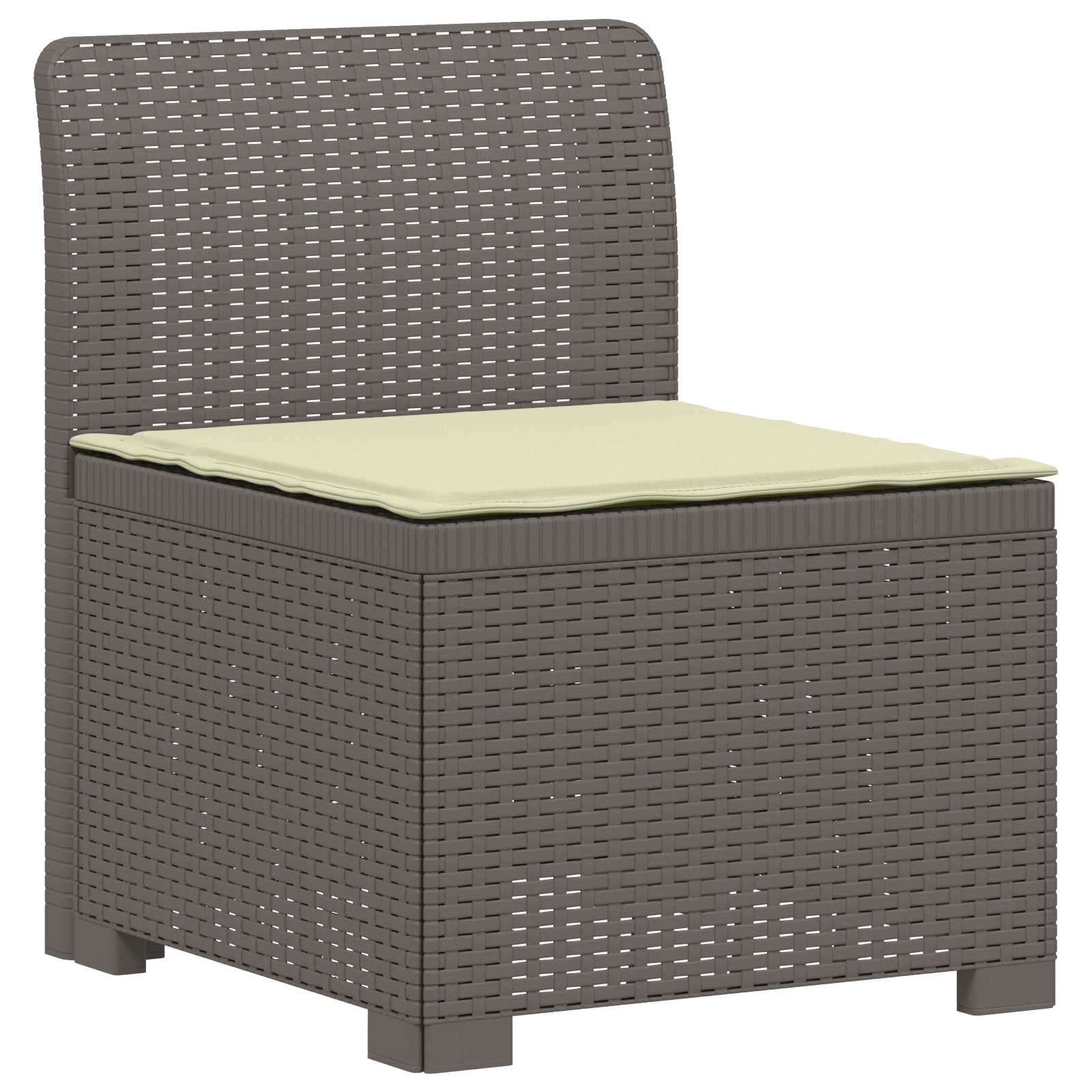 Divano da Giardino a 4 Posti con Cuscini in Stile Rattan PP | homemem39