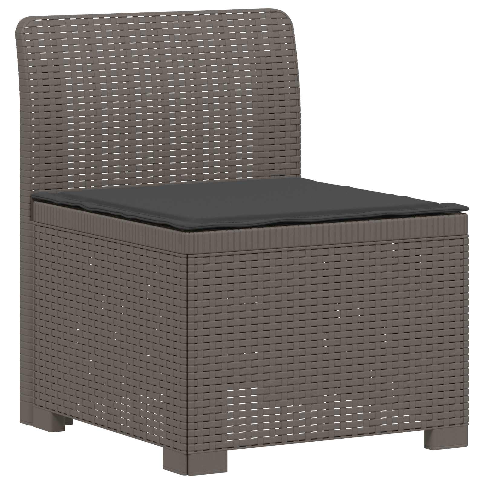 Divano da Giardino a 4 Posti con Cuscini in Stile Rattan PP | homemem39