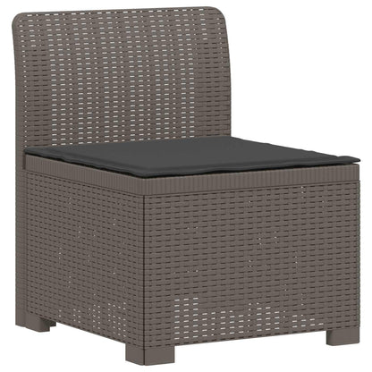 Divano da Giardino a 4 Posti con Cuscini in Stile Rattan PP | homemem39