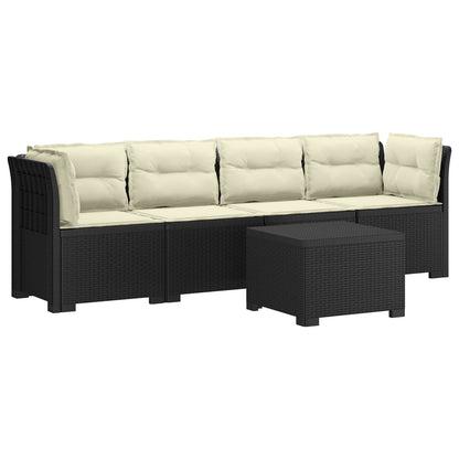 Divano da Giardino a 4 Posti con Cuscini in Stile Rattan PP | homemem39