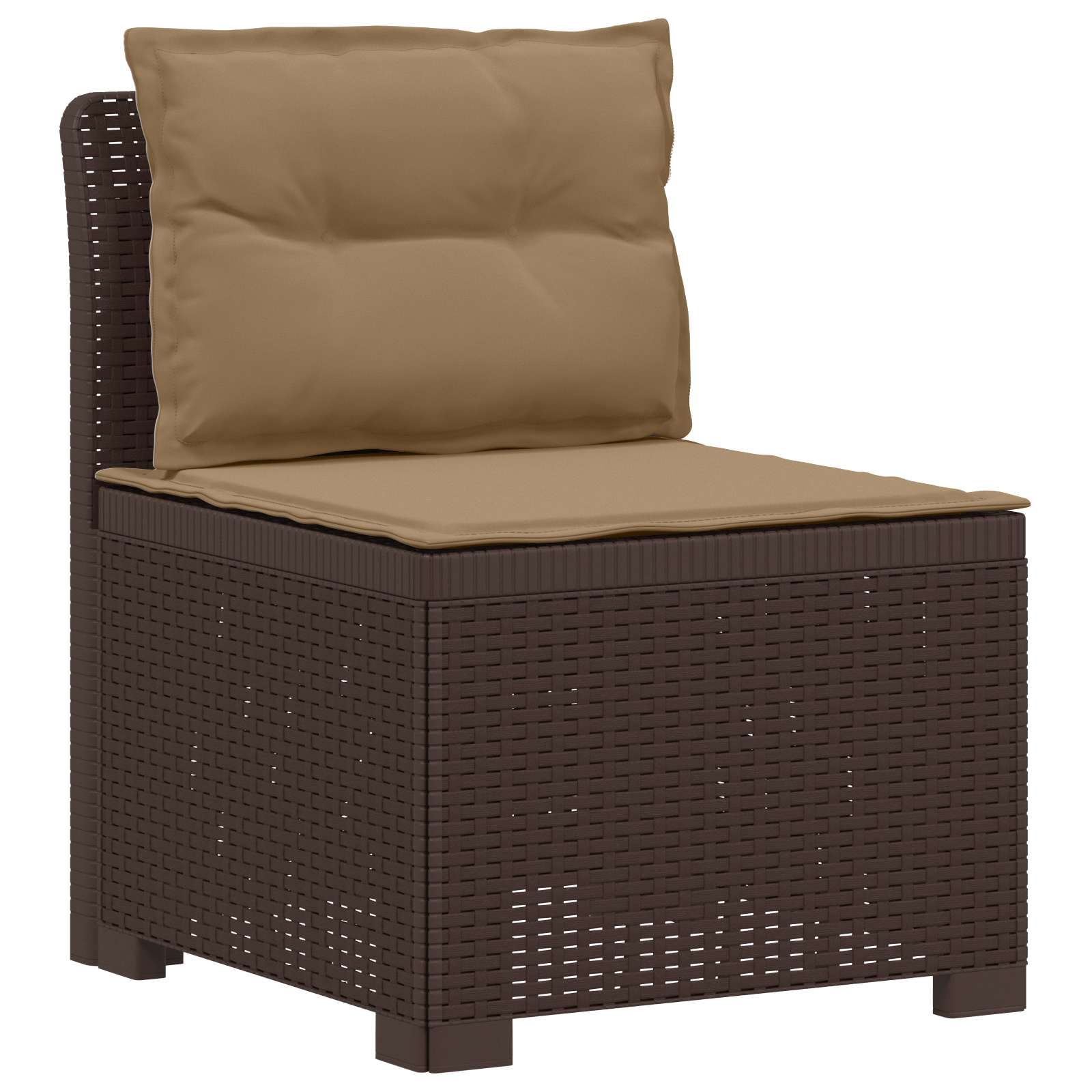 Divano da Giardino a 4 Posti con Cuscini in Stile Rattan PP | homemem39