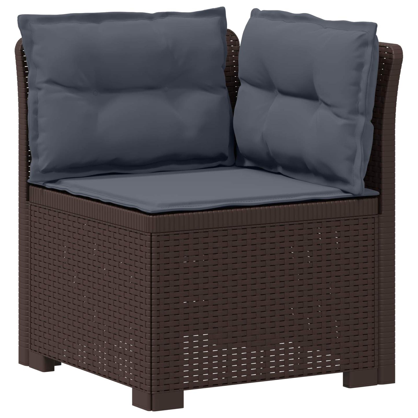 Divano da Giardino a 4 Posti con Cuscini in Stile Rattan PP | homemem39