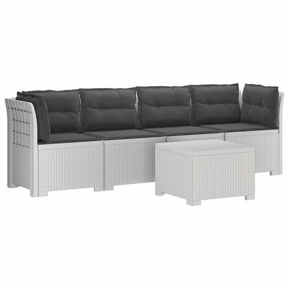 Divano da Giardino a 4 Posti con Cuscini in Stile Rattan PP | homemem39