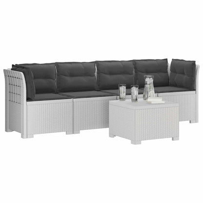 Divano da Giardino a 4 Posti con Cuscini in Stile Rattan PP | homemem39