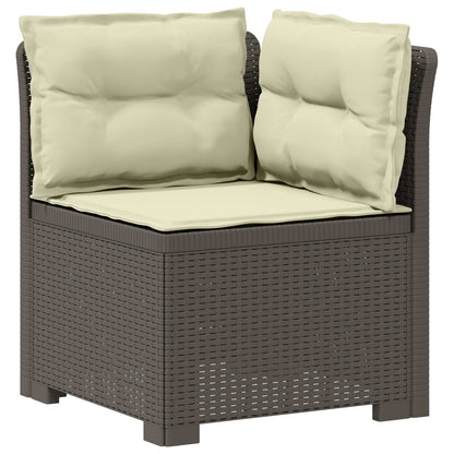 Divano da Giardino a 4 Posti con Cuscini in Stile Rattan PP | homemem39