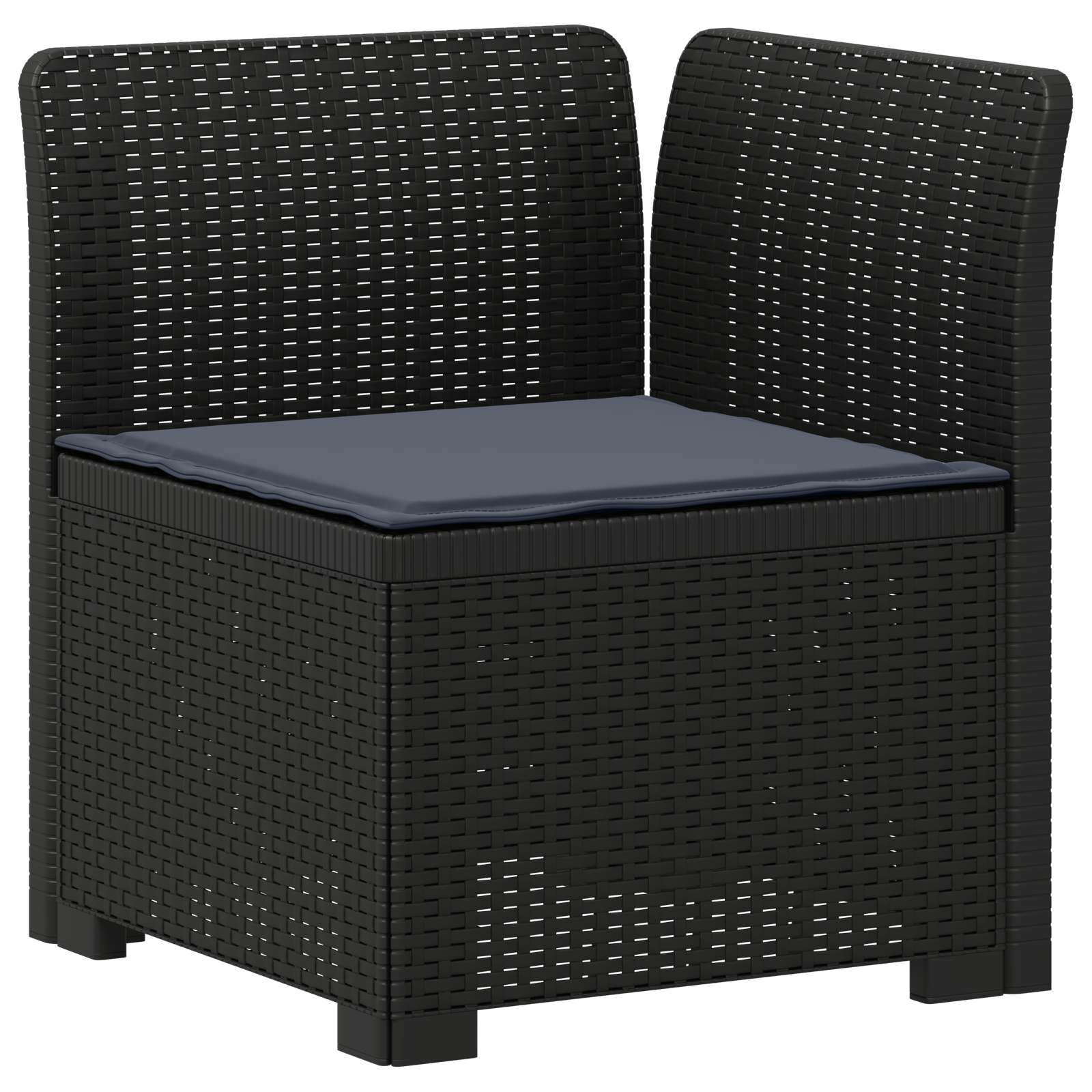 Divano da Giardino 5 Posti con Cuscini Stile Rattan PP | homemem39