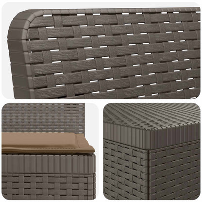 Divano da Giardino 5 Posti con Cuscini Stile Rattan PP | homemem39