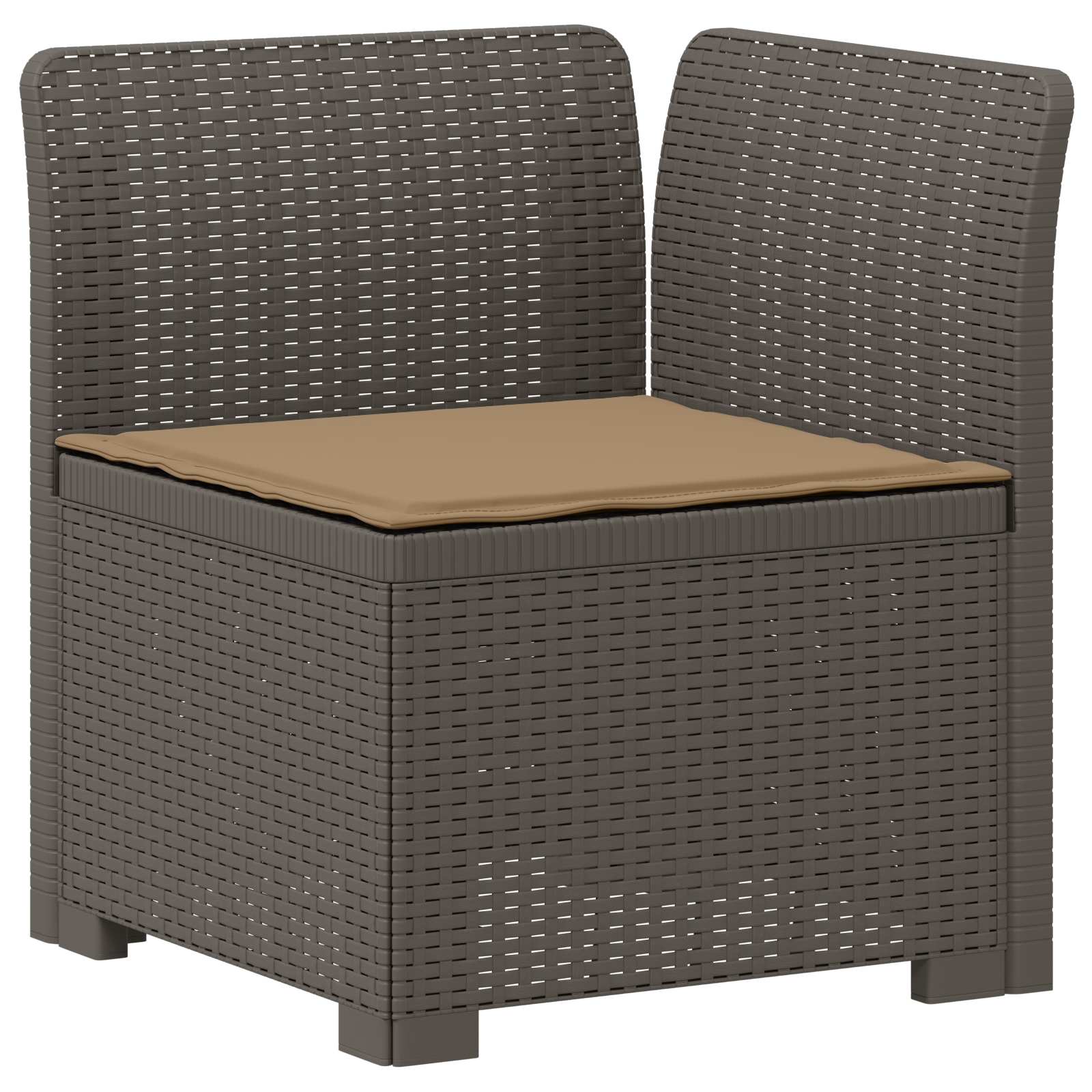 Divano da Giardino 5 Posti con Cuscini Stile Rattan PP | homemem39