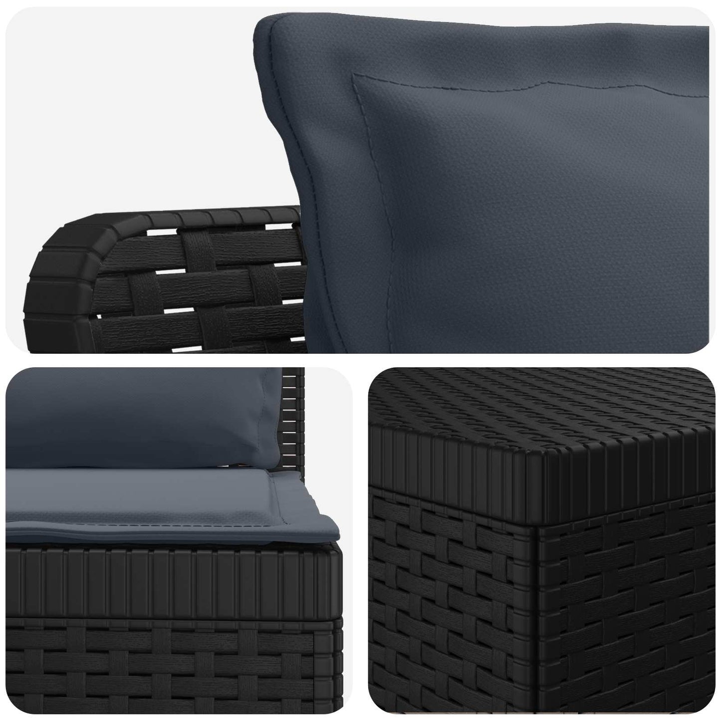Divano da Giardino 5 Posti con Cuscini Stile Rattan PP | homemem39