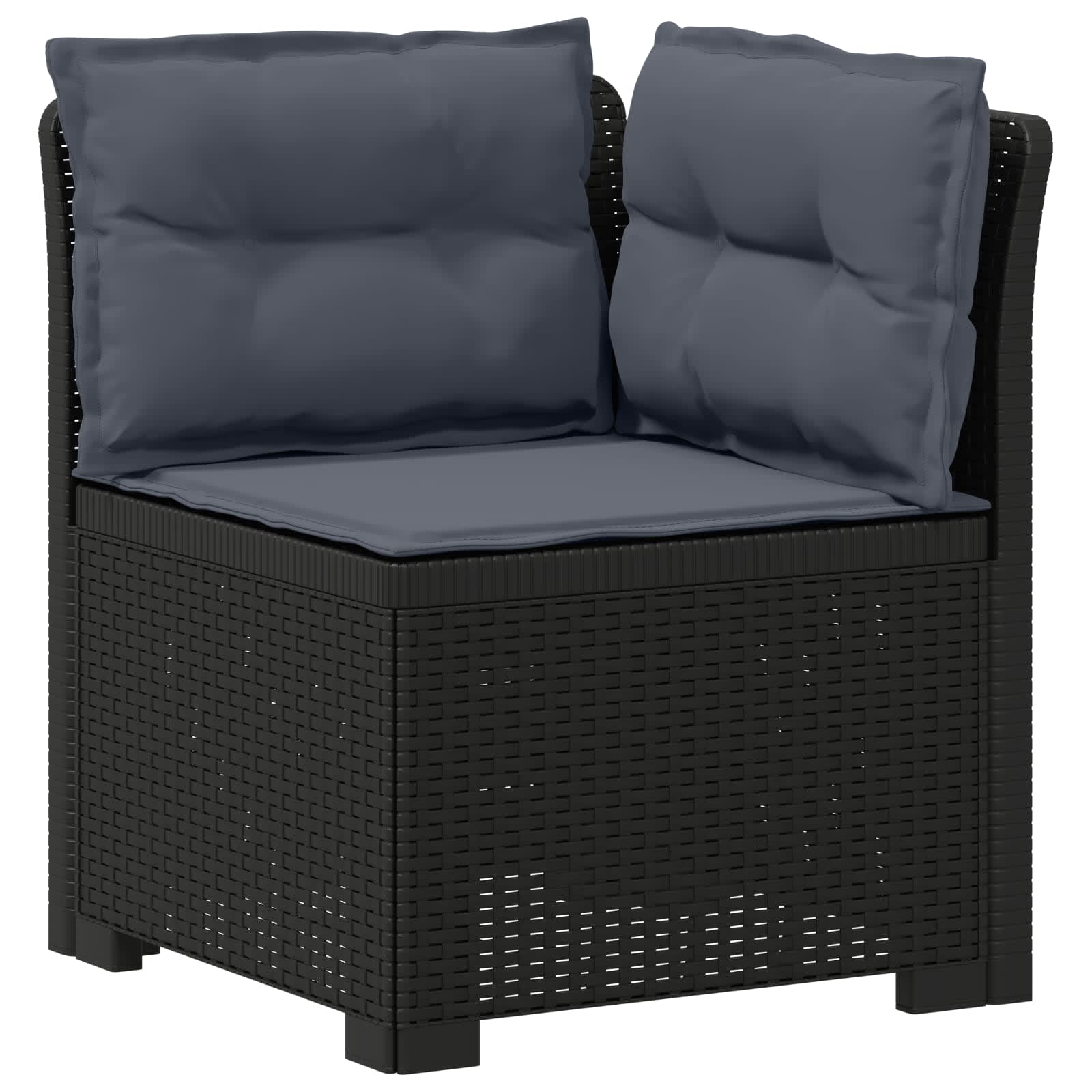 Divano da Giardino 5 Posti con Cuscini Stile Rattan PP | homemem39