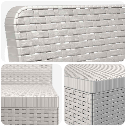 Divano da Giardino 4 Posti Aspetto Rattan PP Bianco | homemem39