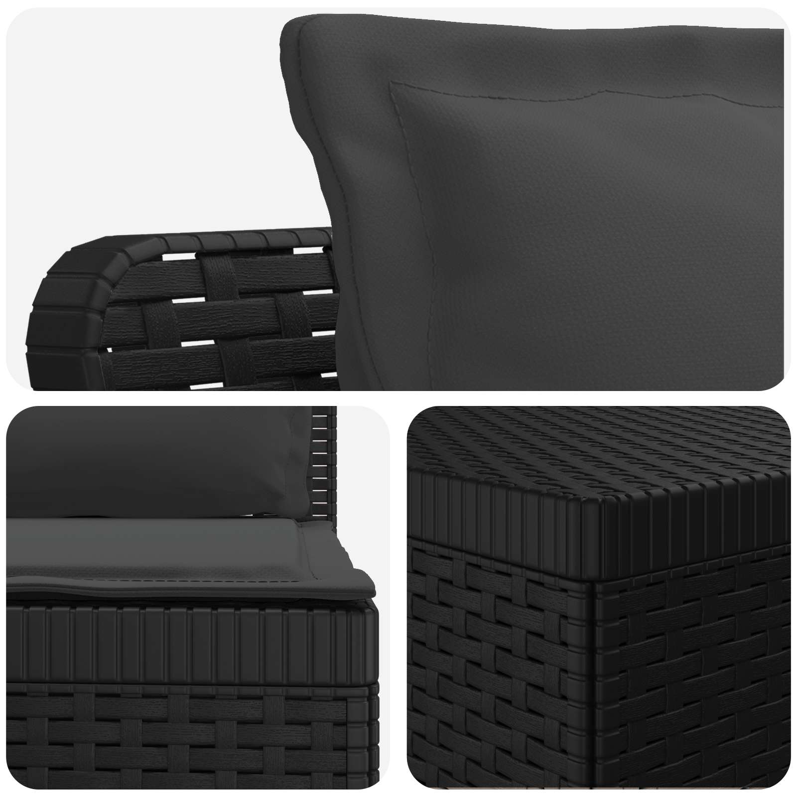 Divano da Giardino 4 Posti con Cuscini Aspetto Rattan PP | homemem39