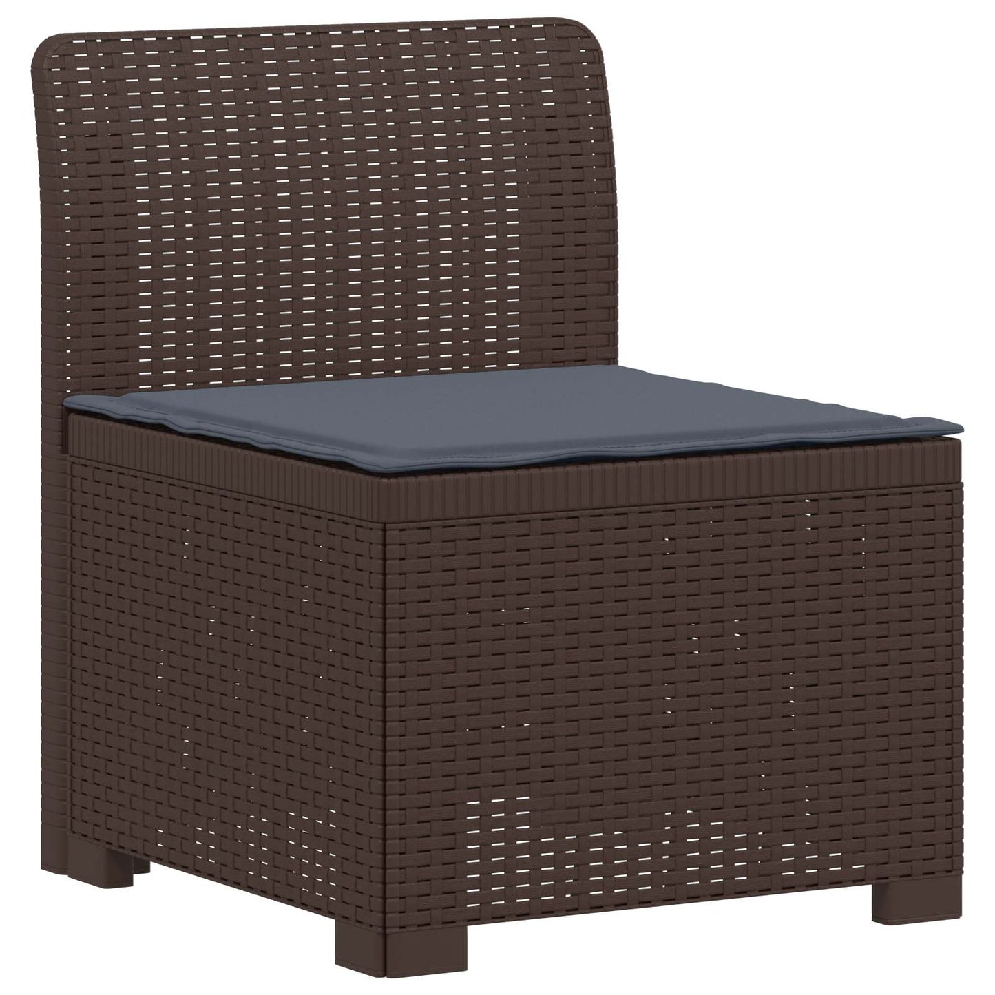 Divano da giardino 4 posti con cuscini aspetto rattan PP | homemem39