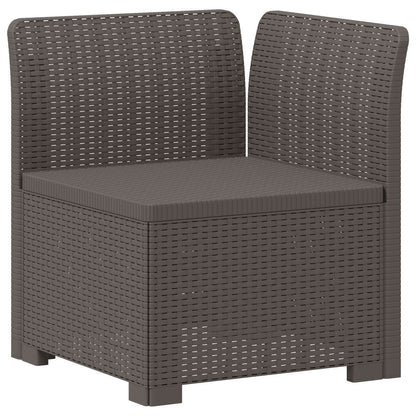 Divano da Giardino 5 Posti Stile Rattan PP Grigio Chiaro | homemem39