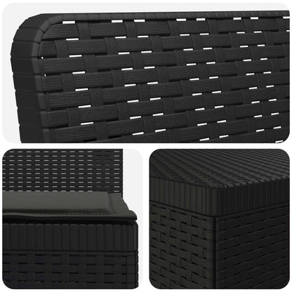Divano da Giardino 5 Posti con Cuscini Stile Rattan PP | homemem39
