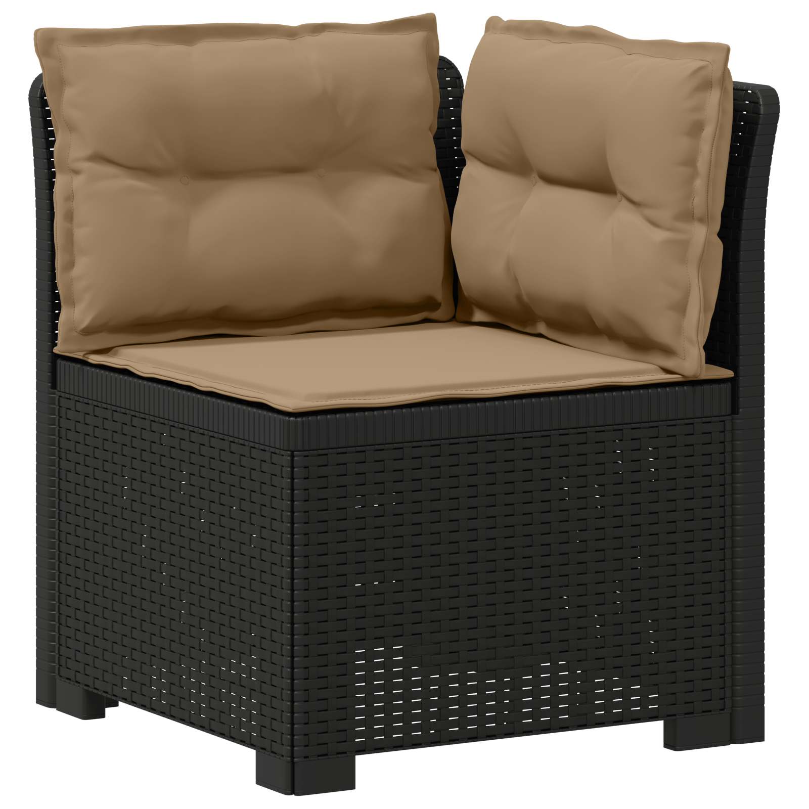 Divano da Giardino 5 Posti con Cuscini Stile Rattan PP | homemem39