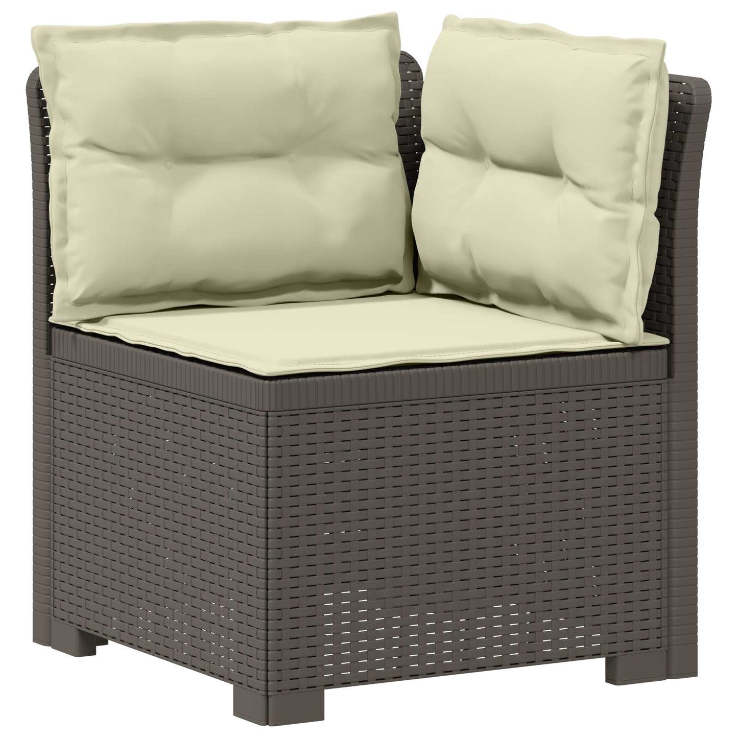 Divano da Giardino 5 Posti con Cuscini Stile Rattan PP | homemem39