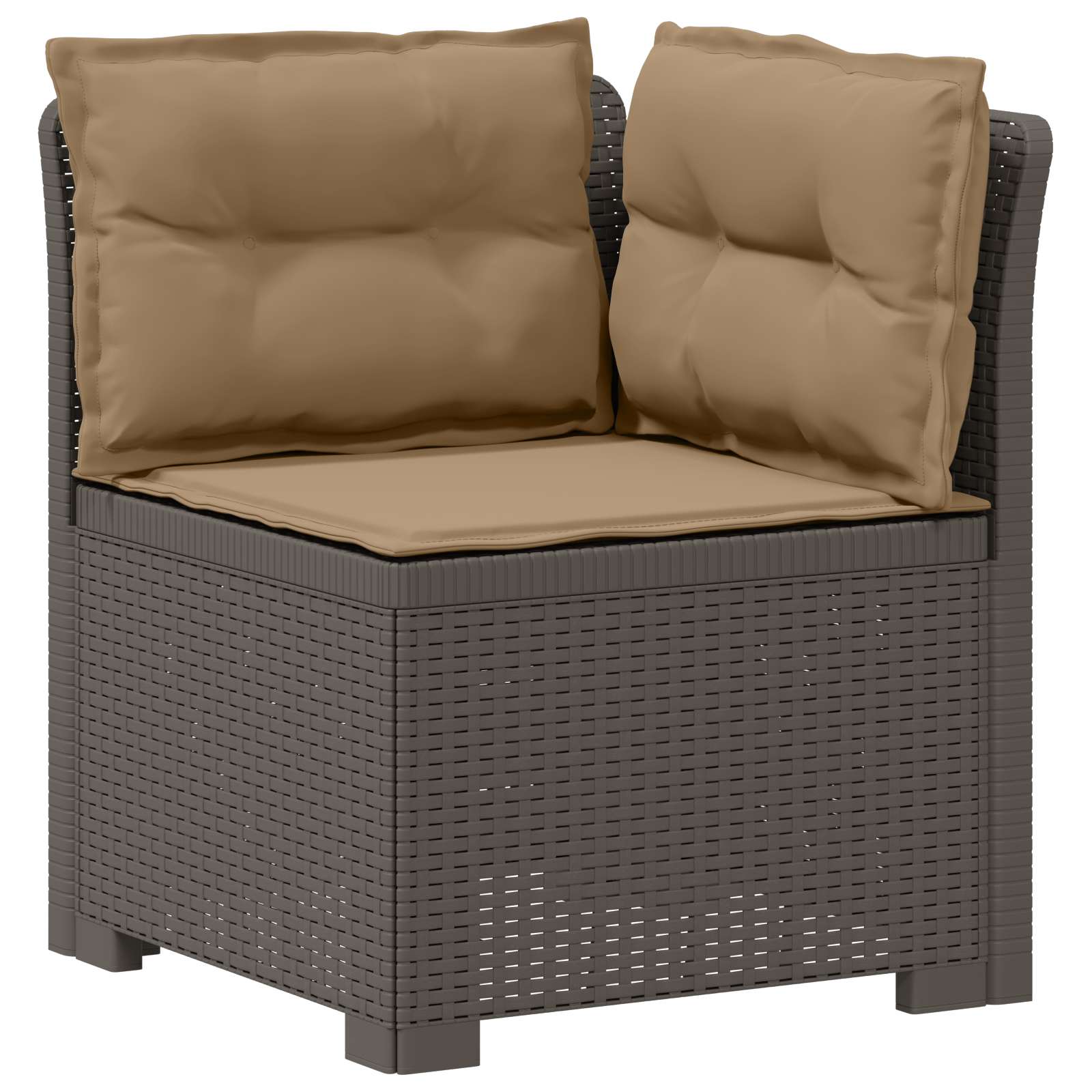 Divano da Giardino 5 Posti con Cuscini Stile Rattan PP | homemem39