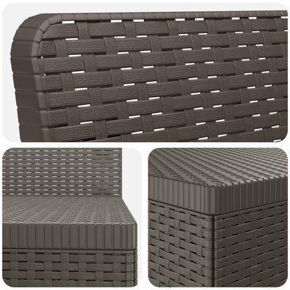 Divano da Giardino 5 Posti Stile Rattan PP Grigio Chiaro | homemem39