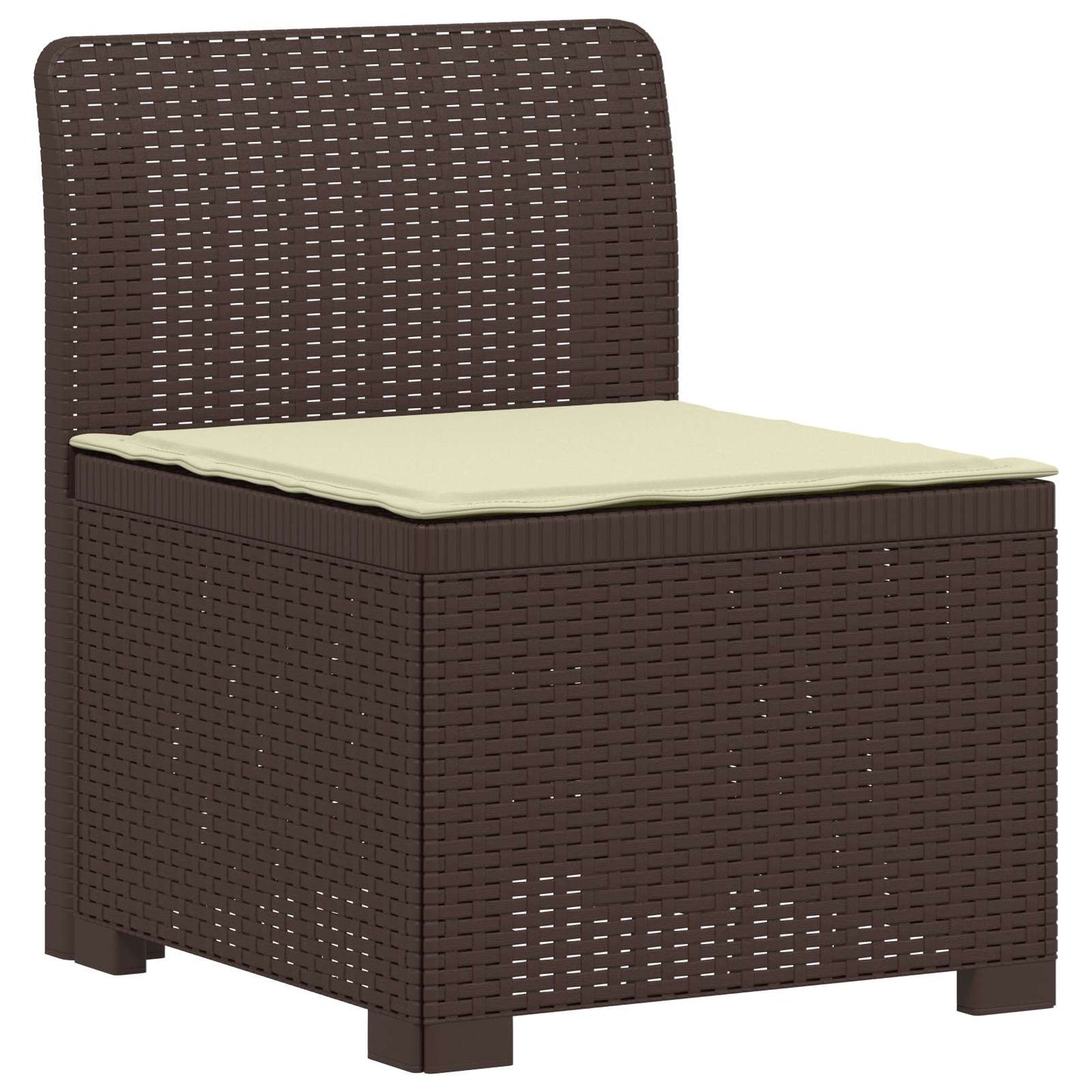 Divano da Giardino 5 Posti con Cuscini Stile Rattan PP Marrone | homemem39