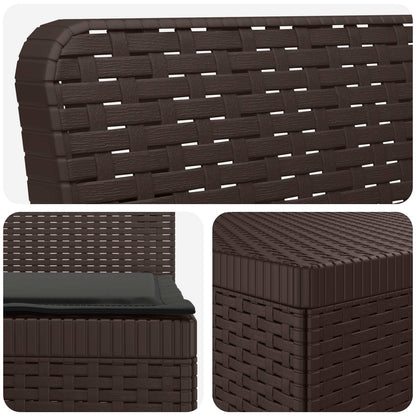 Divano da Giardino 5 Posti con Cuscini Stile Rattan PP Marrone | homemem39