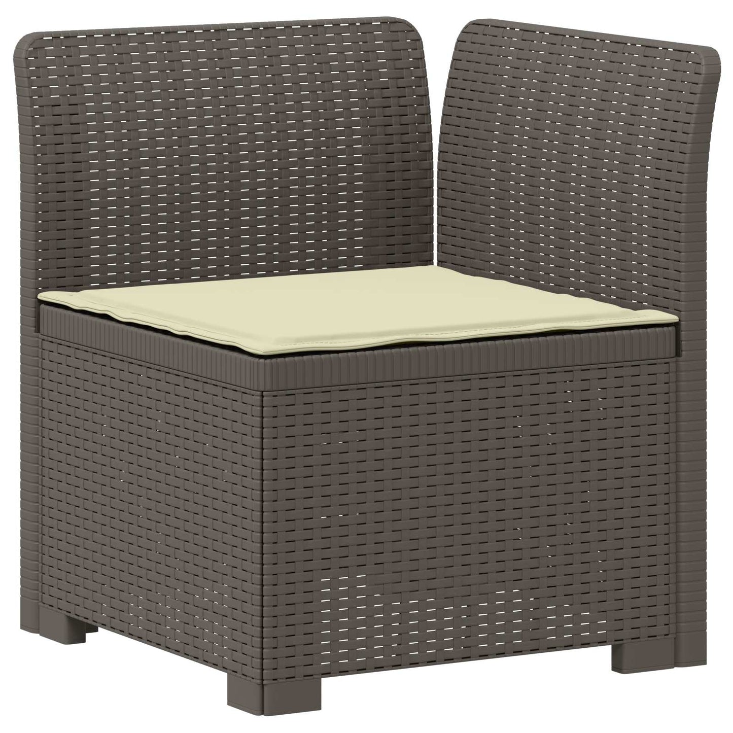 Divano da Giardino 5 Posti con Cuscini Stile Rattan PP | homemem39