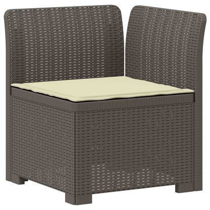Divano da Giardino 5 Posti con Cuscini Stile Rattan PP | homemem39